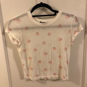 Peach Cropped Tee